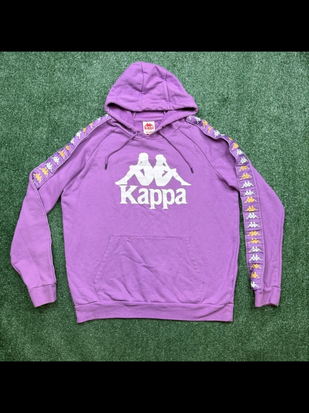 Kappa Hoodie Mens Size 2XL Purple Pullover Sportswear Casual